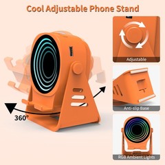 RGB Wireless Induction Speaker 5 in 1 Bluetooth Speaker Phone Stand USB Charger