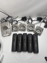 Panasonic KX-TGA421 Base 5 Handsets Answering Machine Cordless Phones