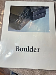 SEVERAL PAGES OF BOULDER COMPONENTS / INFORMATIVE INFORMATION / EXCELLENT COND.