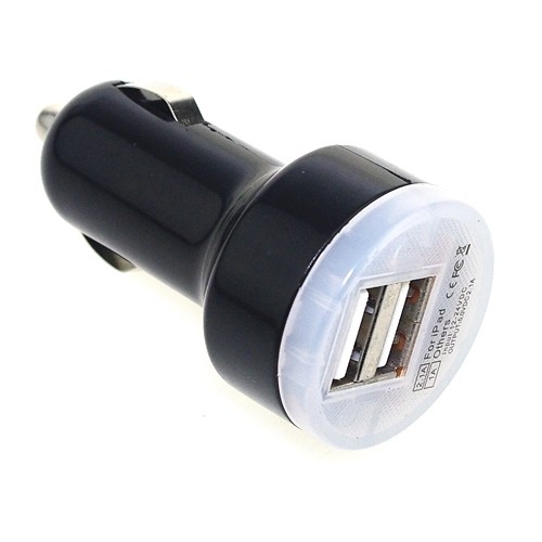 DC 12V/24V USB 2.0 5V 2A/2000mA & 1A Car Charger Power Adapter Cigarette Lighter