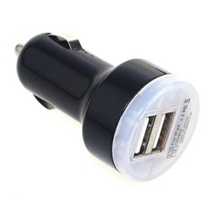 DC 12V/24V USB 2.0 5V 2A/2000mA & 1A Car Charger Power Adapter Cigarette Lighter