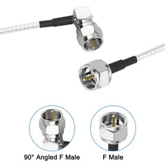 MEIRIYFA F Type Coaxial Right Angle Connector Cable,90° Angled to Straight F Typ