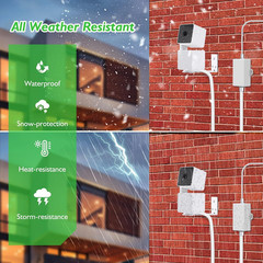 50Ft/15M Outdoor Power Adapter Compatible with Wyze Cam V4,WYZE Duo Cam Pan,Wyze