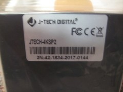 JTECH-4KSP2..HDMI Splitter 1 in 2 Out 4K 60Hz HDR10 Dolby Vision HDCP2.3 2.2
