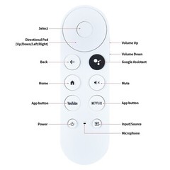 New Replacement For Chromecast With Google TV Voice Bluetooth IR Remote Control
