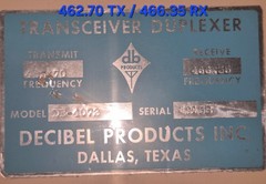 Decibel Products DB-4072 Rack Mounted Notch Duplexer