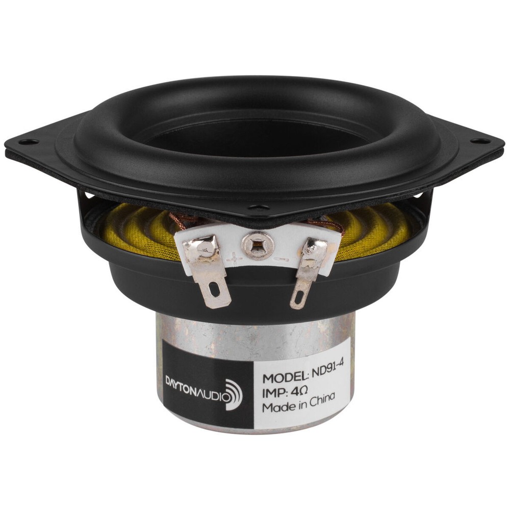 Dayton Audio ND91-4 3-1/2″ Aluminum Cone Full-Range Neo Driver 4 Ohm