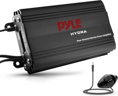 Pyle 800W 4-Channel Hydra Marine Micro Amplifier – Waterproof – GAIN Level…