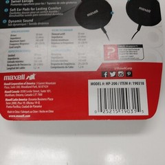 Maxell HP-200 Headphones Adjustable Headband Swivel Earcaps Brand New Sealed
