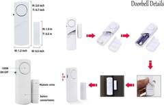 Door Window Alarm, 90DB Door Alarms for Kids Safety, Wireless Sensor Door Win…
