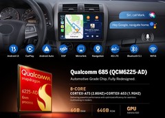 10.95 inch 2K 6+64GB Android Single 1DIN Car Stereo Head Unit CarPlay Navigation