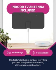Tablo TV 4th Gen 2-Tuner Over-The-Air OTA DVR 35-Mile Indoor TV Antenna – Wa…