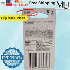 2 Pack Energizer CR2025 Fresh Stock 3V LITHIUM Battery DL2025 ECR2025 EXP 2033+