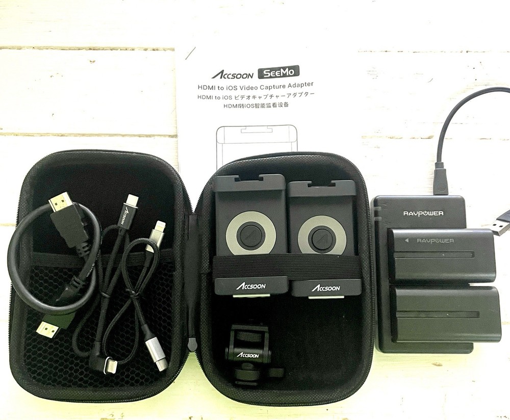 Accsoon SeeMo HDMI to iOS video Capture Adapter with New Batteries
