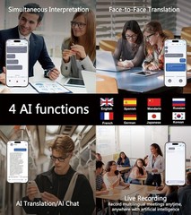 AI Smart Glasses Bluetooth Call Audio Translation for Men and Women Work Glasses