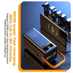 Power Bank 70000mAh 120W Charging Portable External Battery Backup For Phones