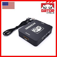 RCA AV to HDMI HD Converter Adapter Composite 3RCA CVBS Audio Video Wii NES SNES