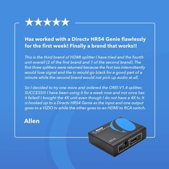 4K 1 in 2 Out by OREI – Ultra HD @ 30 Hz 1×2 Ver. 1.4 HDCP – HDS-102