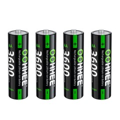 OOHHEE 4/8/12/16x AA 3600mWh Rechargeable Lithium Batteries 1.5V Charging Box