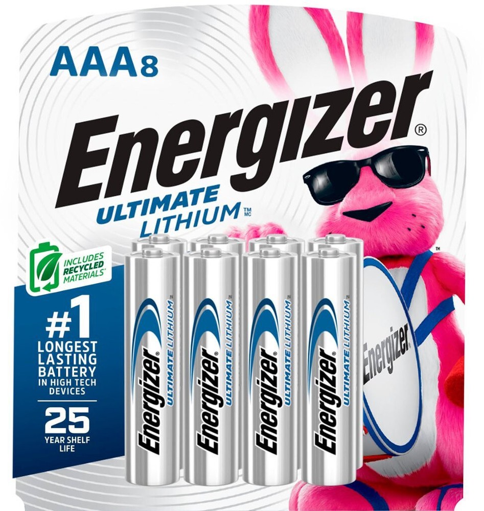 Energizer Ultimate Lithium AAA Batteries 8 Pack (L92SBP-8) BRAND NEW