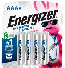 Energizer Ultimate Lithium AAA Batteries 8 Pack (L92SBP-8) BRAND NEW