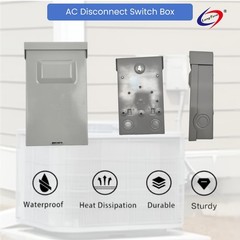 Long Term 240V 60A Pull Out Switch Box Non-Fused Disconnect Plastic Electroni…