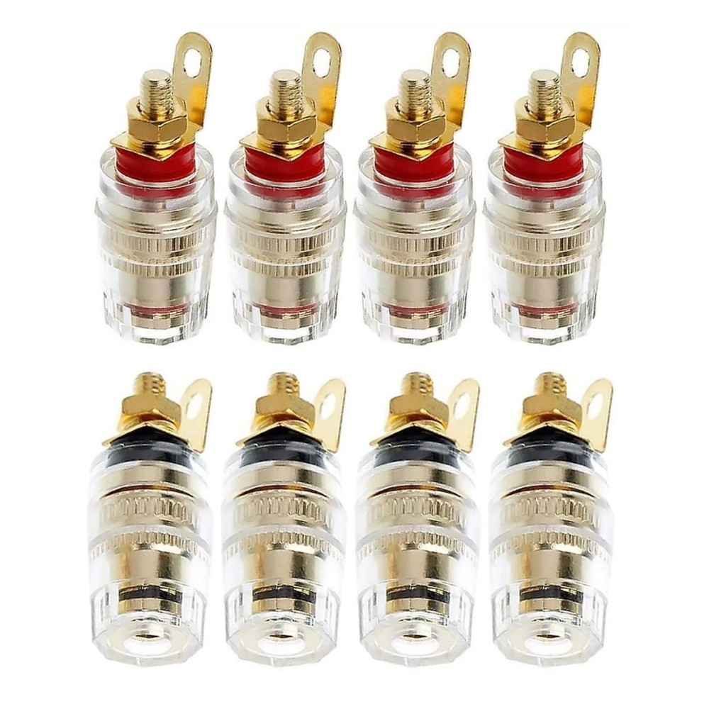 8x New 4mm Amplifier Speaker Terminal Binding Post Banana Plug Socket Connector