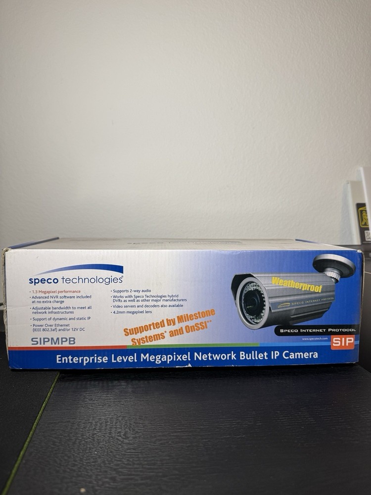 Speco Technologies SIPMPB IP Network Bullet Camera NEW IN BOX – PoE HD Security