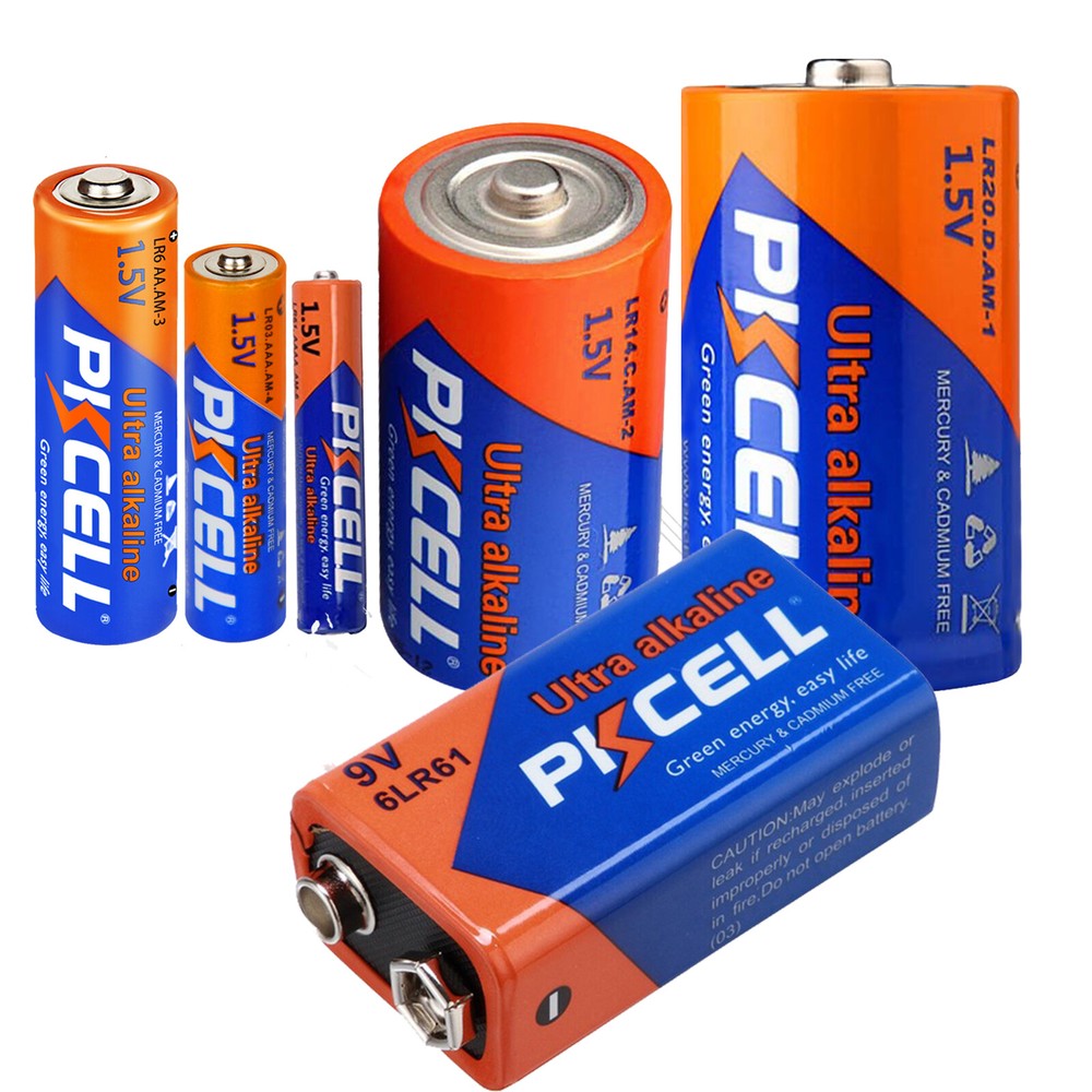 AA AAA AAAA 9V C D Batteries E96 E92 EN91 AM2 AM1 EN22 1604A Alkaline for Remote