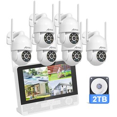ANRAN 5MP Wireless Home Security Camera System WiFi Outdoor 360° PTZ 2TB 8CH NVR