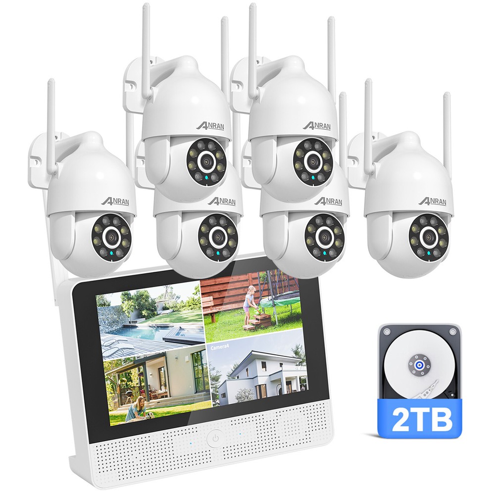 ANRAN 8CH NVR 5MP Wifi Outdoor Security Camera System Wireless 2TB Night Vision
