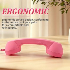 Retro Telephone Handset Mobile Phone Telephone Handset for Smartphones, Tablets