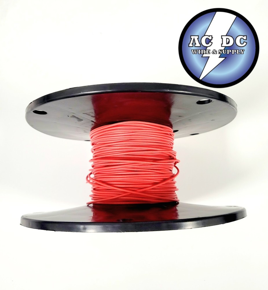 REEL OF 100 FEET AUTOMOTIVE WIRE 18 AWG HIGH TEMP TXL WIRE RED 100′