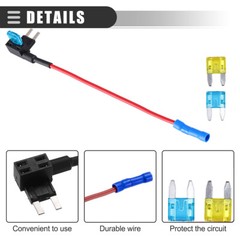 30PCS Fuse Tap Adapter Kit 12V 15 Amp 20Amp Car Add-a-circuit Mini ATM APM Blade