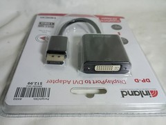 Inland DisplayPort to DVI Adapter DP to DVI New Sealed