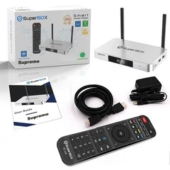 New Top SuperBox Supreme + Mini Keyboard – 26 apps, Split Screen, Live DVR, 18+