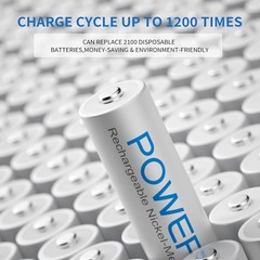 Reliable 1000mAh AAA Rechargeable Batteries, 8 Pack – Perfect for Household Use
