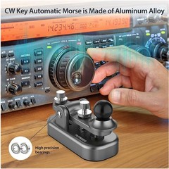 Morse Code Key with Corrosion-Resistant Aluminum Body