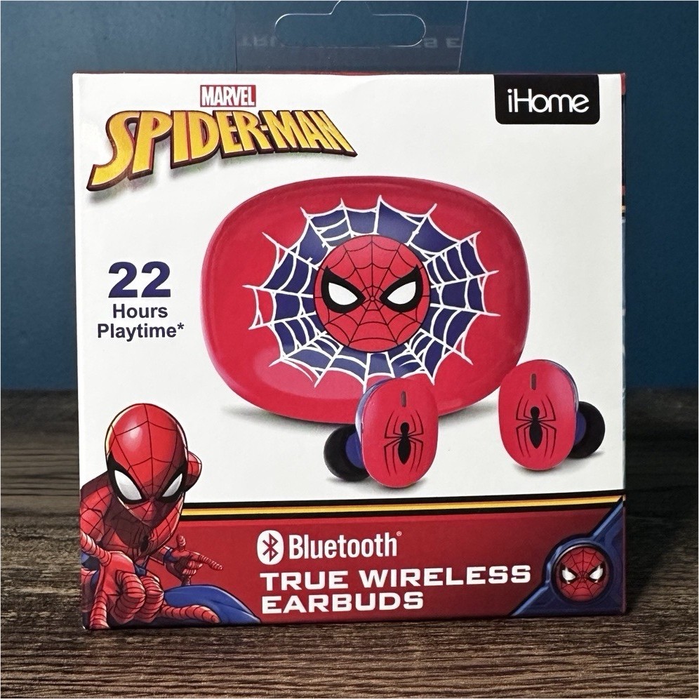 iHome Marvel Spider-Man Bluetooth True Wireless In-Ear Earbuds Red Black Blue