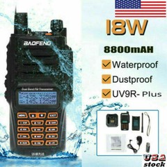 US BAOFENG 18W 8800MAH UV9R PLUS WALKIE TALKIE UHF VHF LONG RANGE WATERPROOF LOT