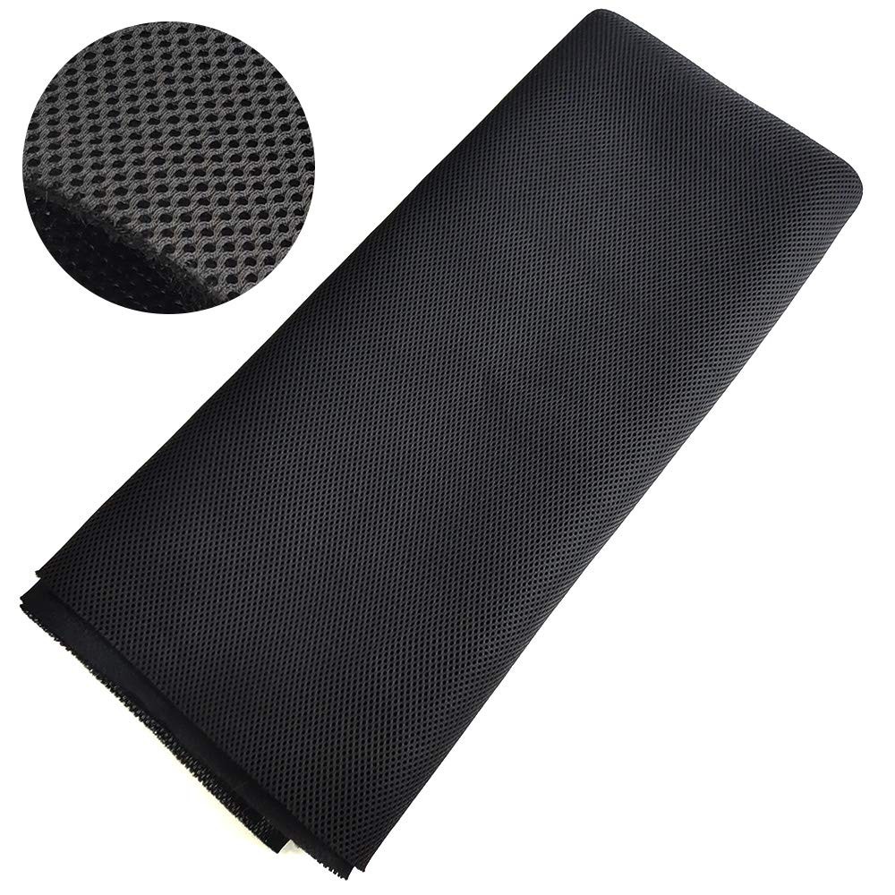 Speaker Grill Cloth Stereo Mesh Fabric for Repair, 55″ x 40″, Black