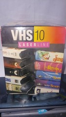 LASERLINE 10 VHS VCR Tape Storage Black Plastic Wall Mountable New