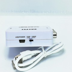 AV to HDMI Converter Upscaler RCA CVBS Composite Adapter Wii NES DVD Plug Play