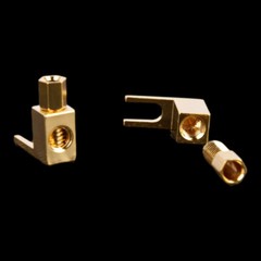 20 Pcs Gold Plated Spade Banana Plug Audio Speaker Cable Connector Adapter US