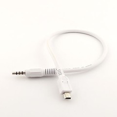 3.5mm Stereo Male To Mini USB 5 Pin Male Plug Audio Adapter Connector Cable 30cm