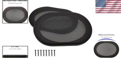 Speaker Grill Covers – 2Pcs Set, ABS/Metal, Black