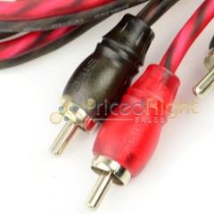 DS18 3 FT 2 Channel Twisted Premium Audio Interconnect RCA Cable DS18-RCA3FT