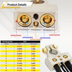 2 Car Battery Universal Terminal Connector Top Post Positive Negative Heavy Duty