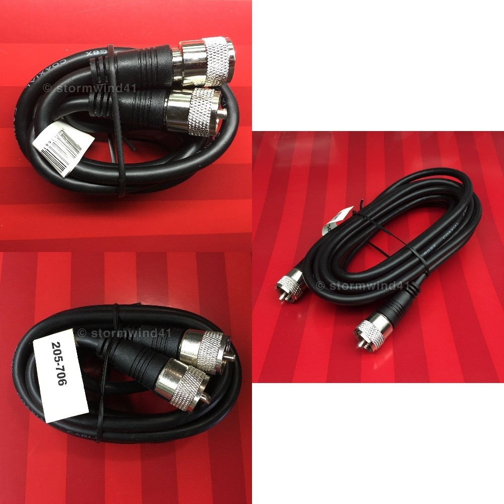NEW 3 ft, 6 ft and 12 ft combo-pack RG-8X coaxial antenna cables UHF male PL-259