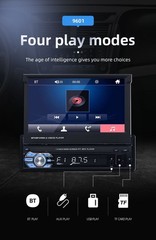Single 1 Din 7″ Flip Out Car Stereo FM BT Radio with Apple Carplay/Android Radio